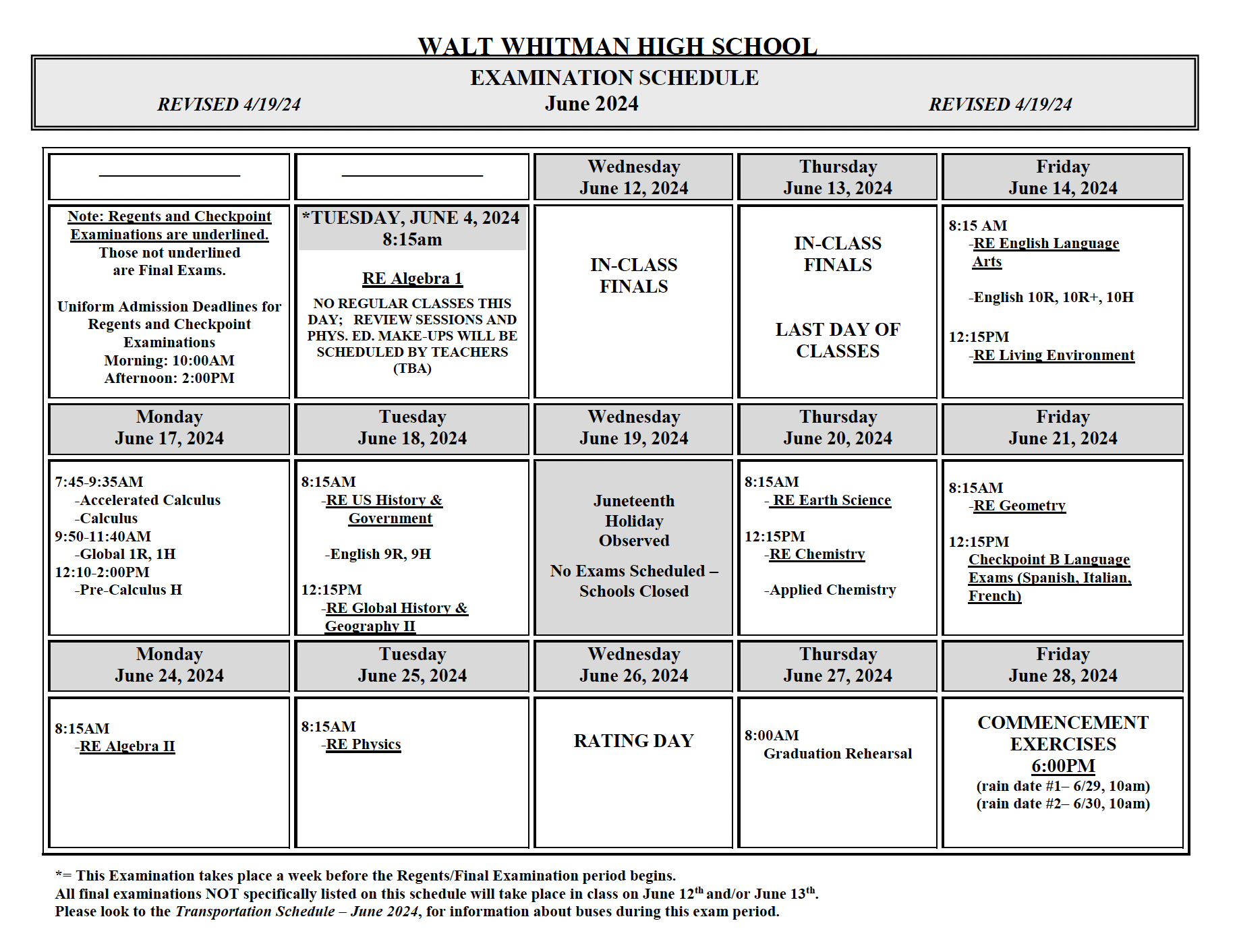 WW-June2024 Exam Schedule